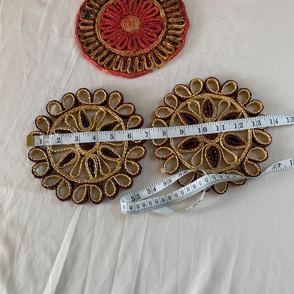 Vintage Rattan Trivets/ Hot Pads Three Total - Picture 7 of 8